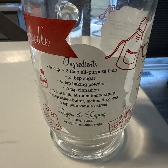 Snickerdoodle Recipe Glass Mug Cake Recipe Clear Glass Pedestal Mug 16 Oz - Picture 2 of 4